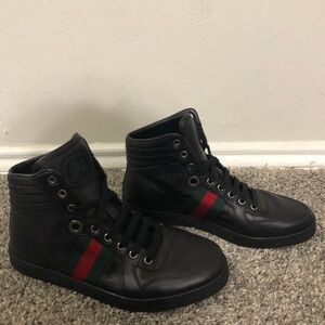 Men's Black High-Top Sneakers